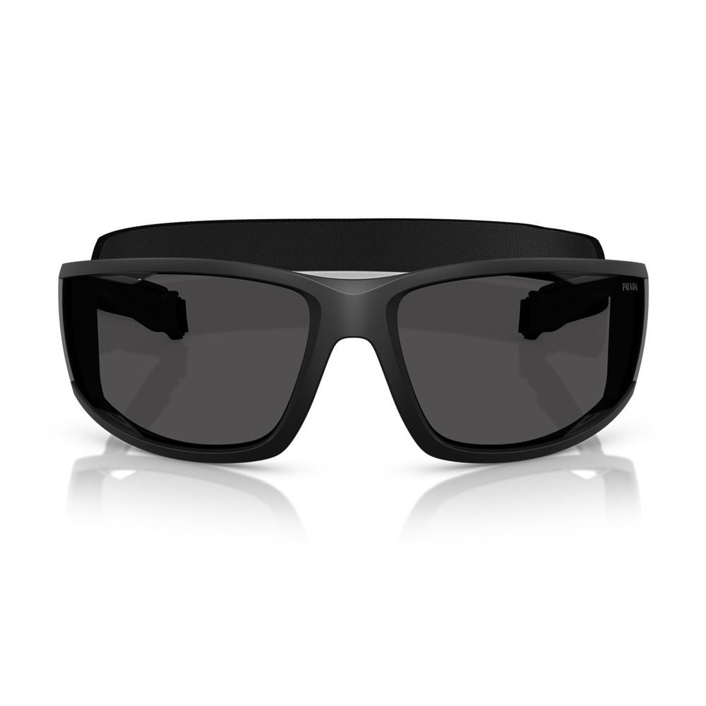 Prada Linea Rossa Ps A04s Wraparound Black Sunglasses