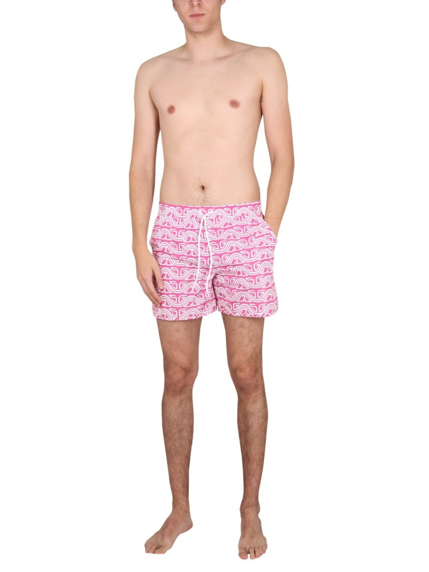 Gcds Waved Print Swim Shorts
