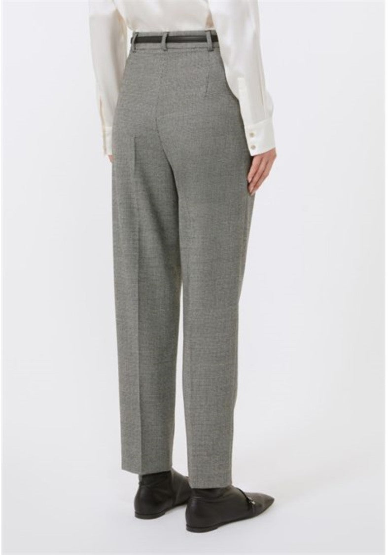 Max Mara Light Grey Straight-Leg Tailored Pants