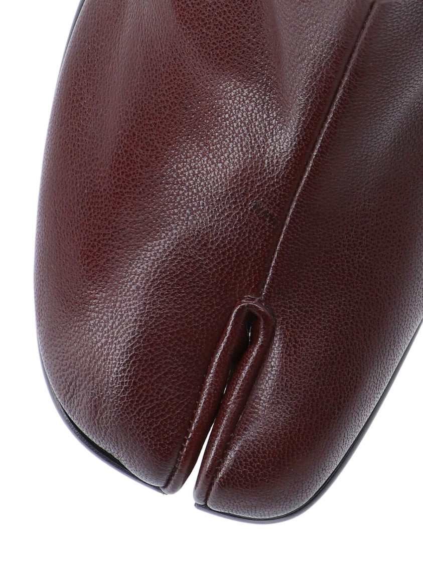 Maison Margiela Ankle-High Split-Toe Brown Leather Boots