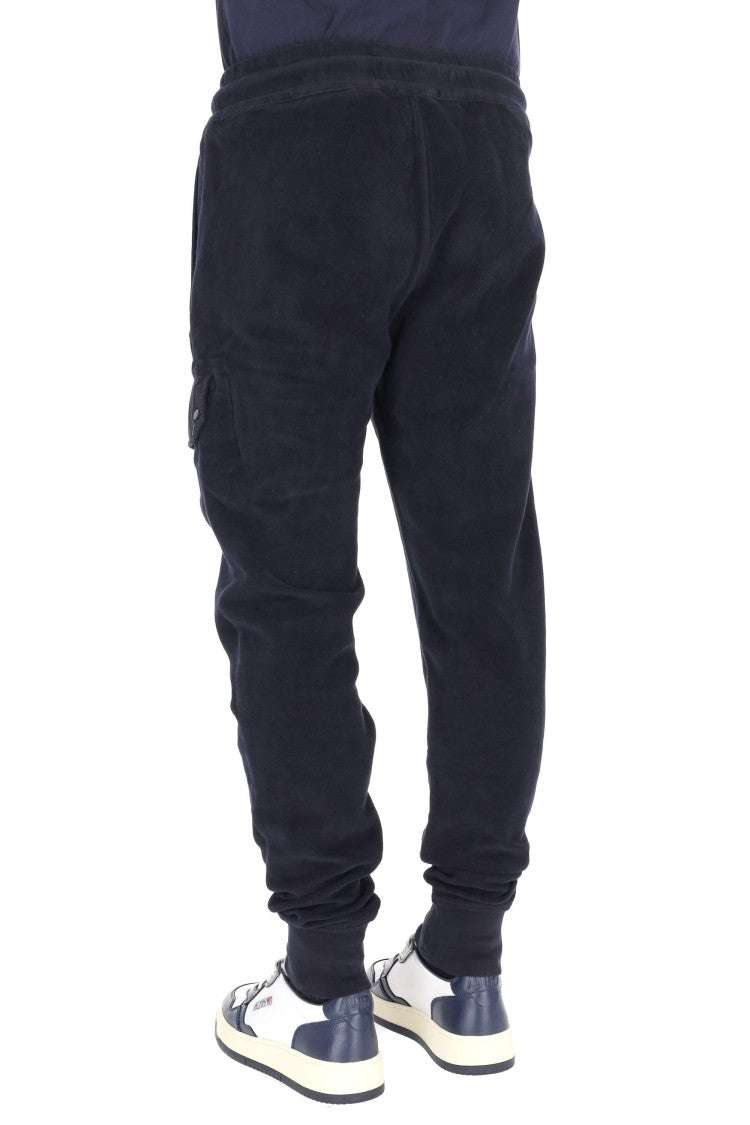 C.P. Company Relaxed Fit Brushed Cotton Pants With Logo Patch