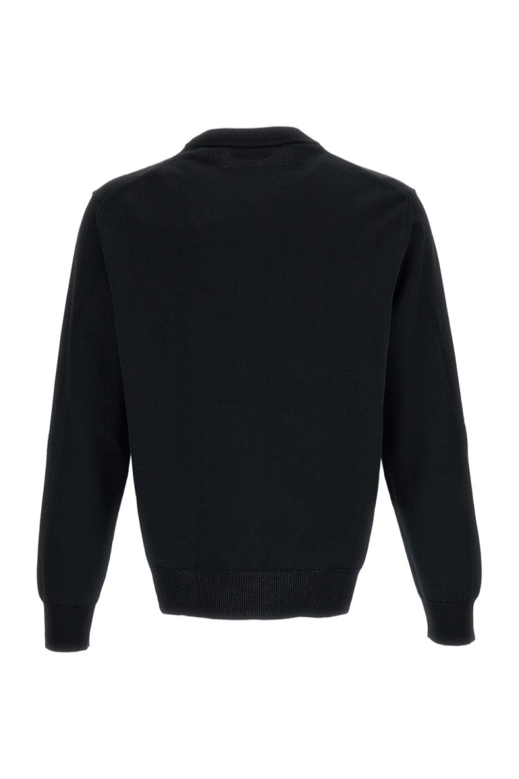 Givenchy Black Couture Seam Cotton-Blend Sweater