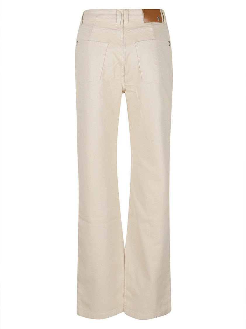 Patrizia Pepe Straight Leg Flared Cotton Jeans