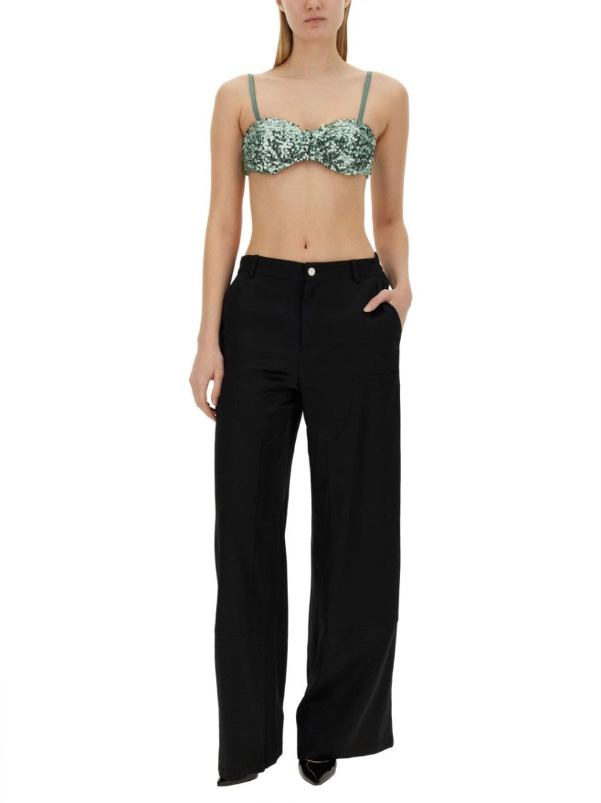 Moschino Cropped Sequined Top