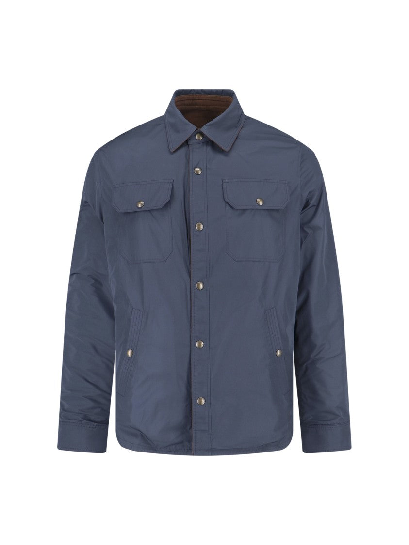 Polo Ralph Lauren Structured Brown Jacket With Front Zipper Closure