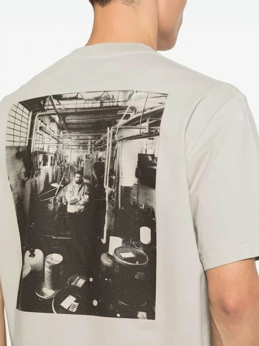Stone Island Relaxed-Fit Cotton T-Shirt With Monochrome Graphic