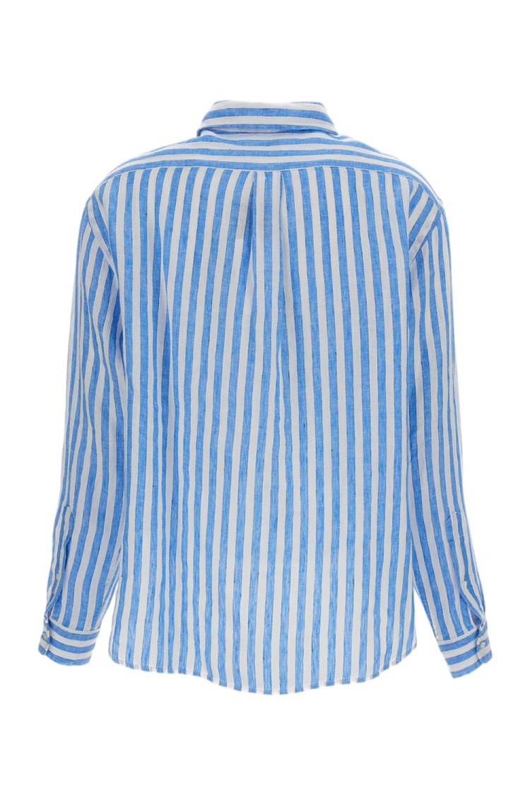 Polo Ralph Lauren Light Blue Striped Linen Shirt