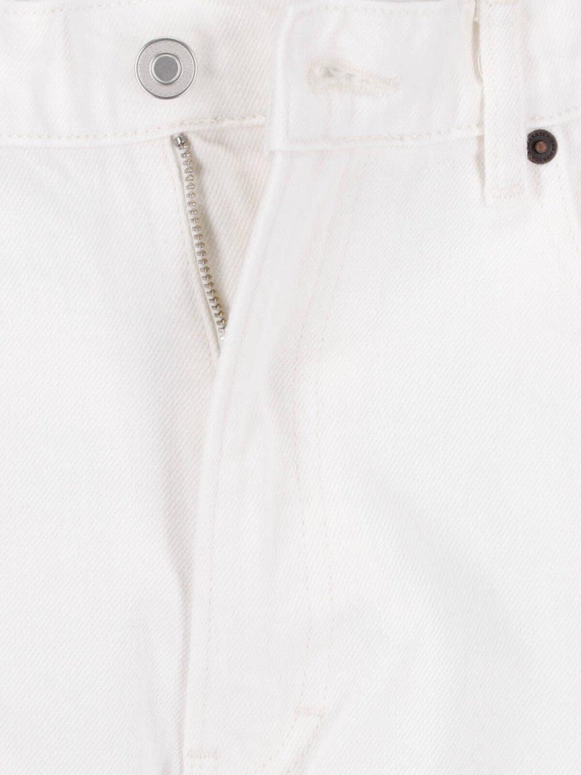 Jeanerica Straight Fit White Denim Jeans With Classic Five-Pocket Design