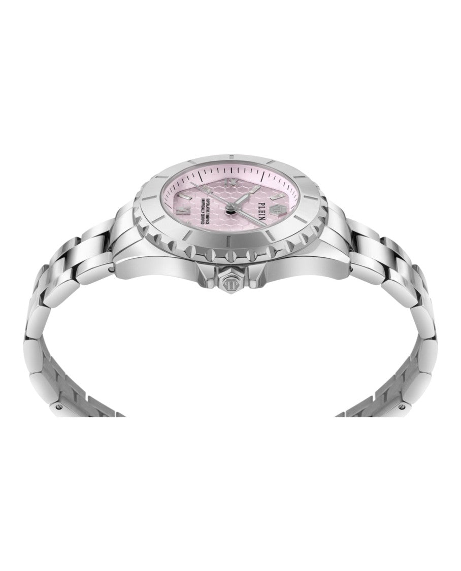 Philipp Plein Plein Heaven Bracelet Watch With Pink Guilloche Dial