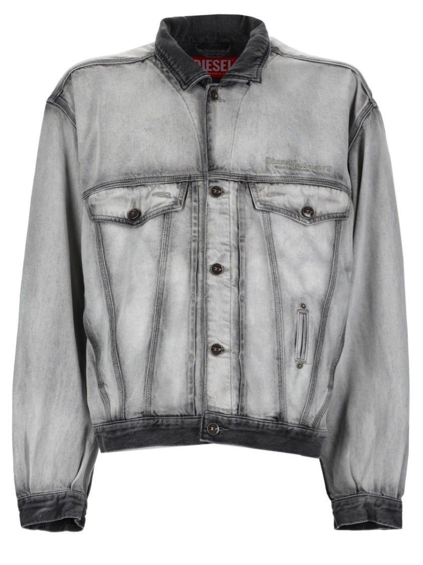 Diesel Washed Grey D-Denver-Fsi Denim Jacket