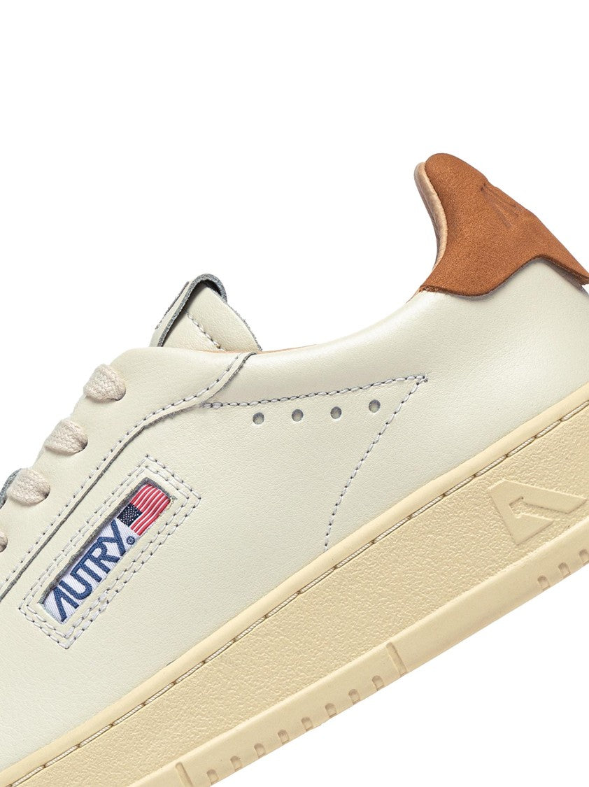 Autry Low-Top Sneakers With Brown Nubuck Insert
