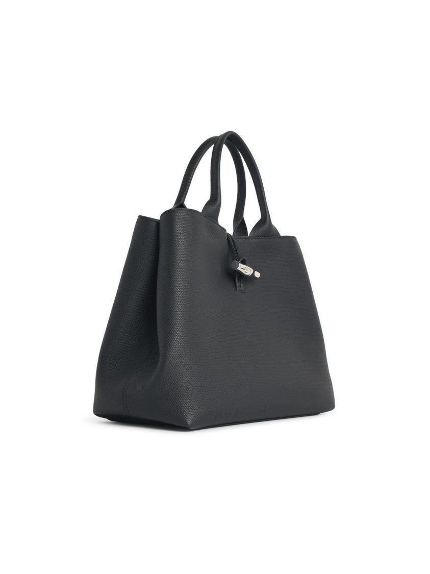 Longchamp Bag With Black Leather 'L Le Roseau' Handle