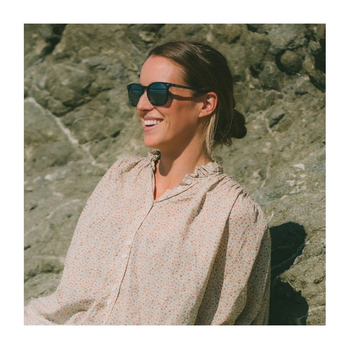 Revo Blue Watson Re1129 Acetate Square Sunglasses
