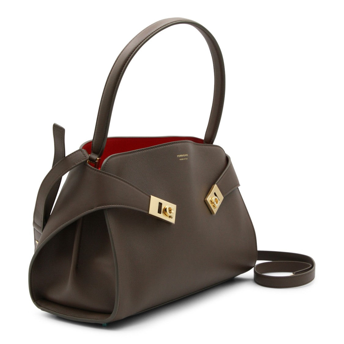 Ferragamo Structured Top Handle Handbag