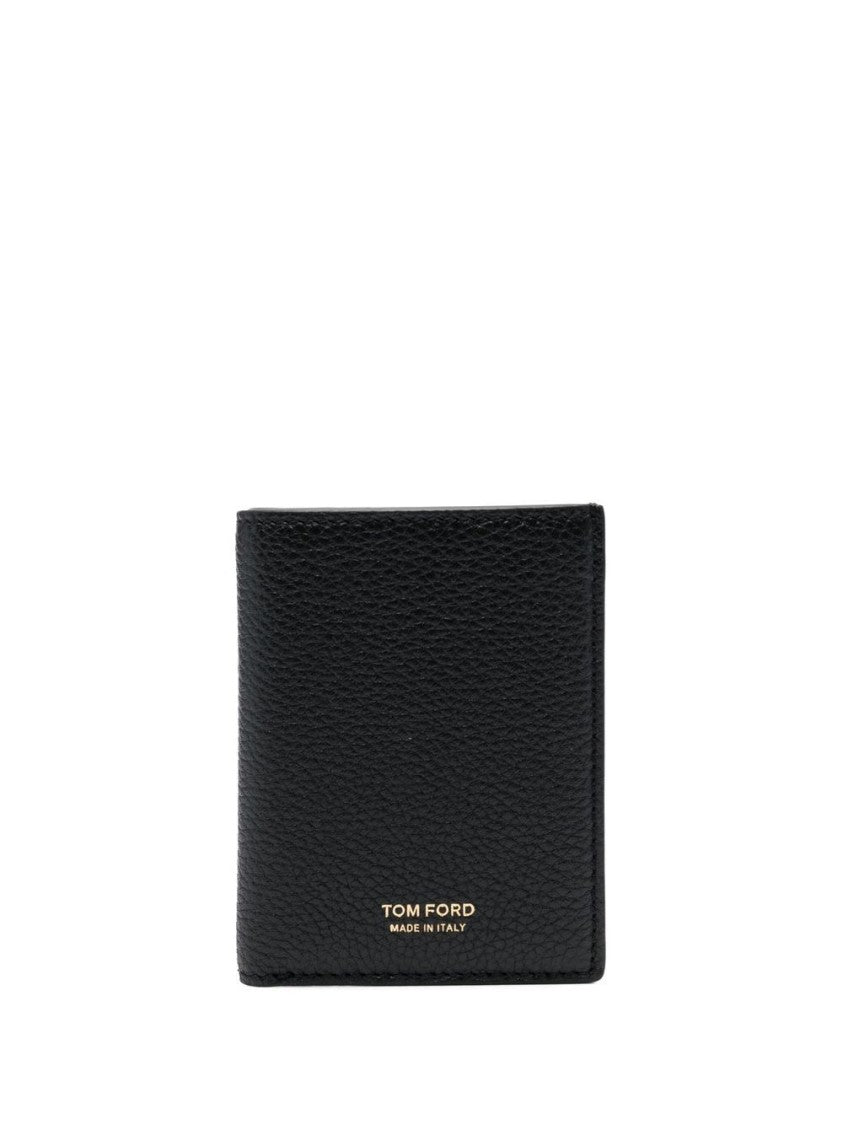 Tom Ford Soft Grain Leather T Line Folding Cardholder