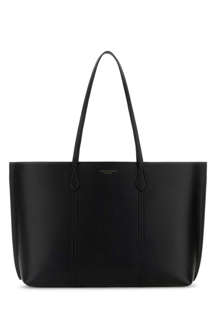 Tory Burch Black Leather Perry Shopping Bag