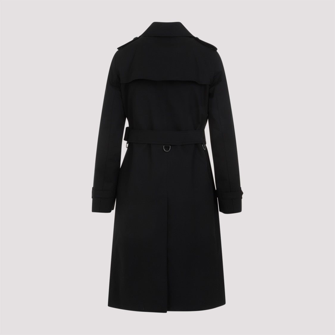 Burberry Black Cotton Kensington Trench