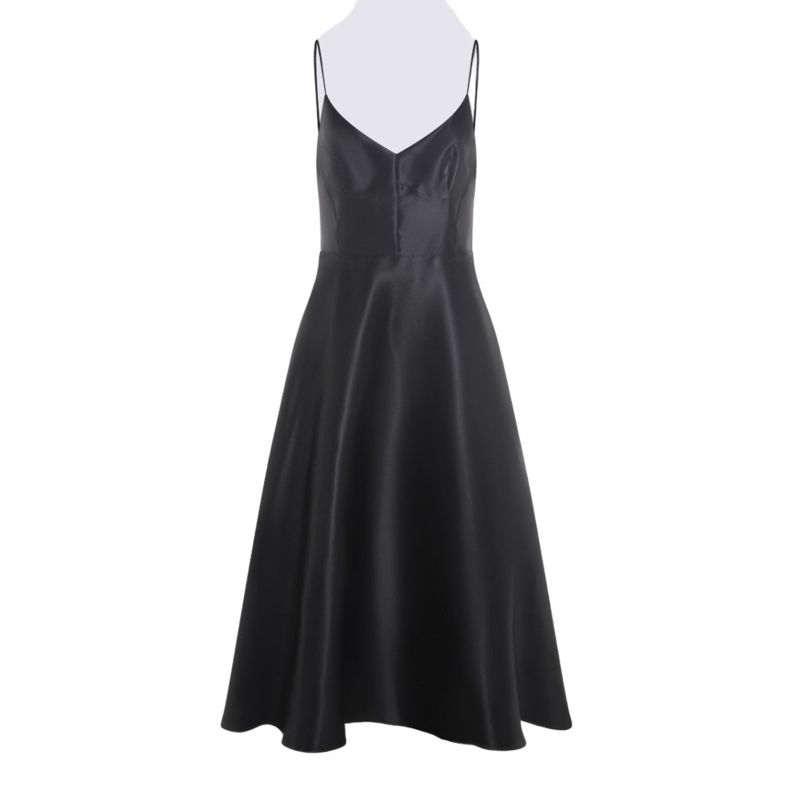 Alberta Ferretti Flowing Black Midi Dress