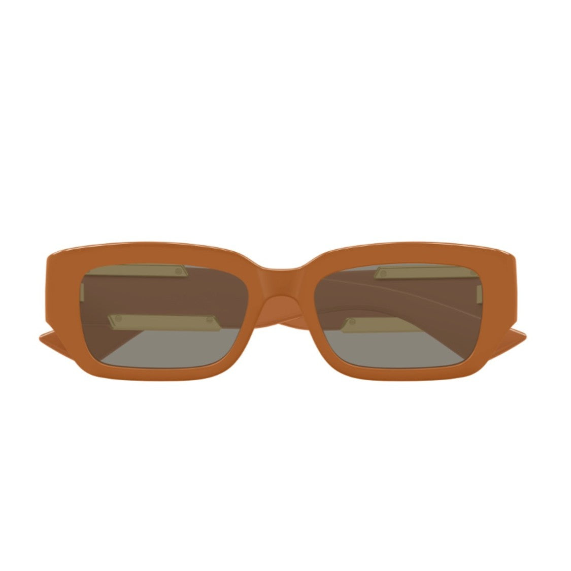 Bottega Veneta Brown Bv1406s Ribbon Bio-Injected Rectangular Sunglasses
