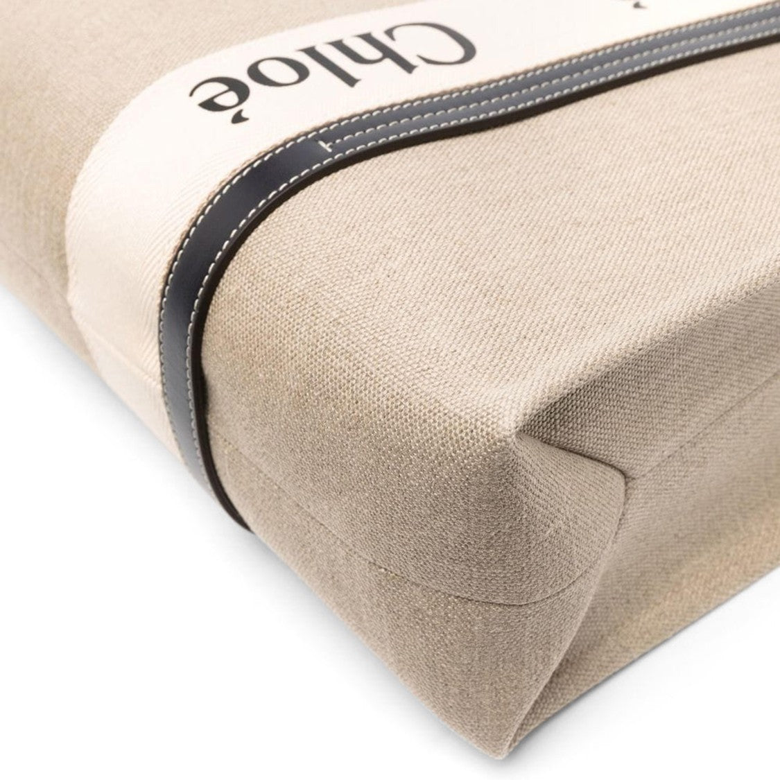 Chloé Spacious Rectangular Woody Tote Bag With Contrasting Straps