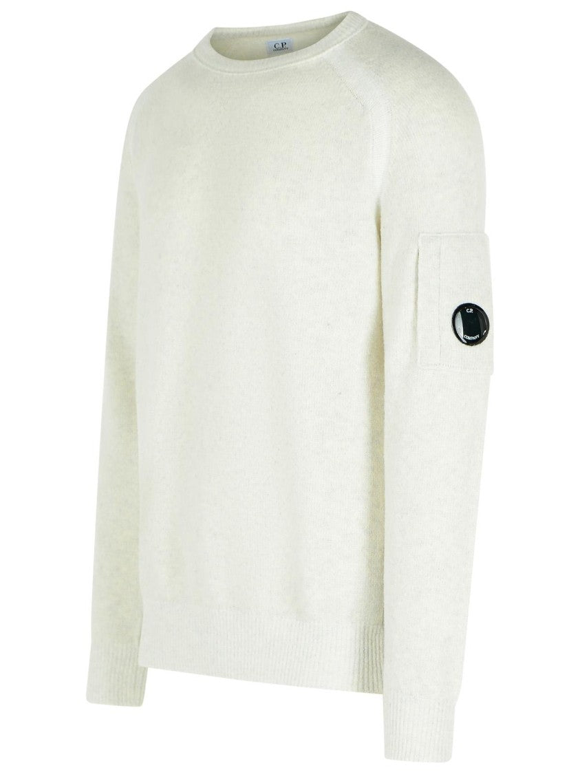C.P. Company White Wool Blend Sweater
