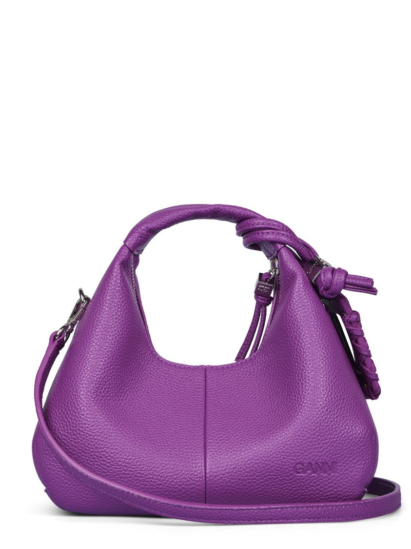 Ganni Structured Rounded Silhouette Braided Shoulder Bag