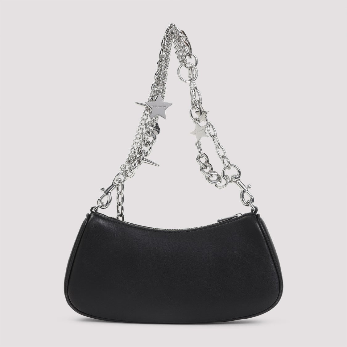 Marc Jacobs Curved Black Leather Shoulder Bag