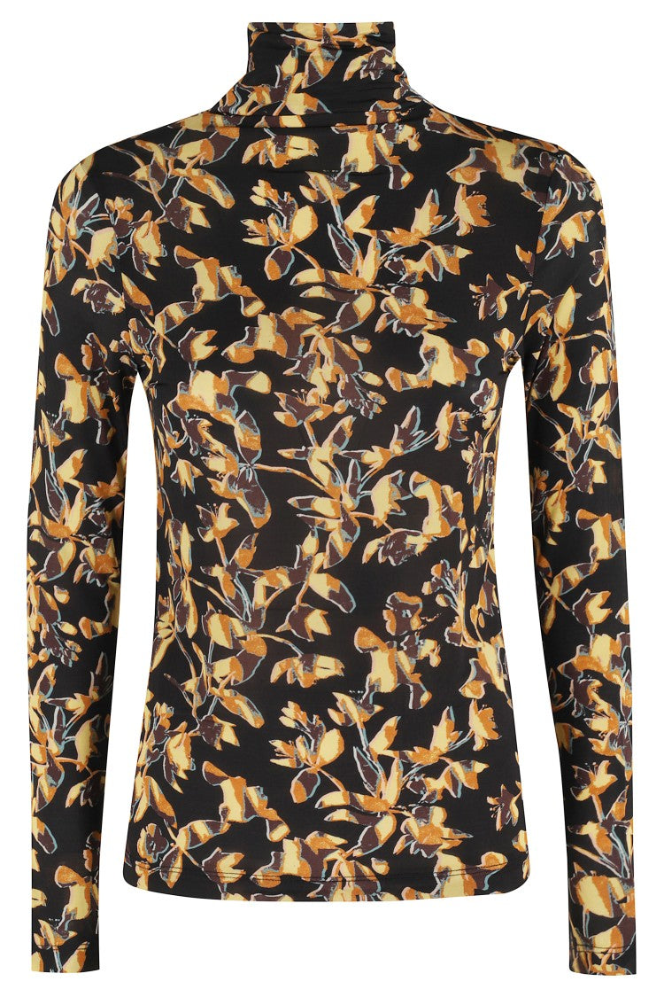 Ulla Johnson Aurelia Jersey Long Sleeve Turtleneck Top