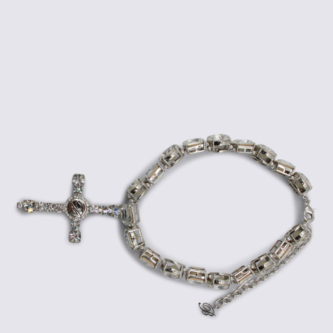 Blumarine Silver-Tone Bracelet With Cross Pendant