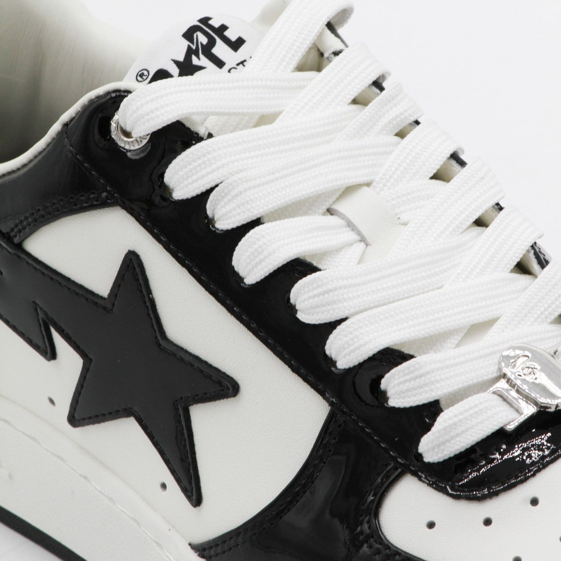 Bape Low-Top Sneakers With Glossy Finish And Signature Detailing