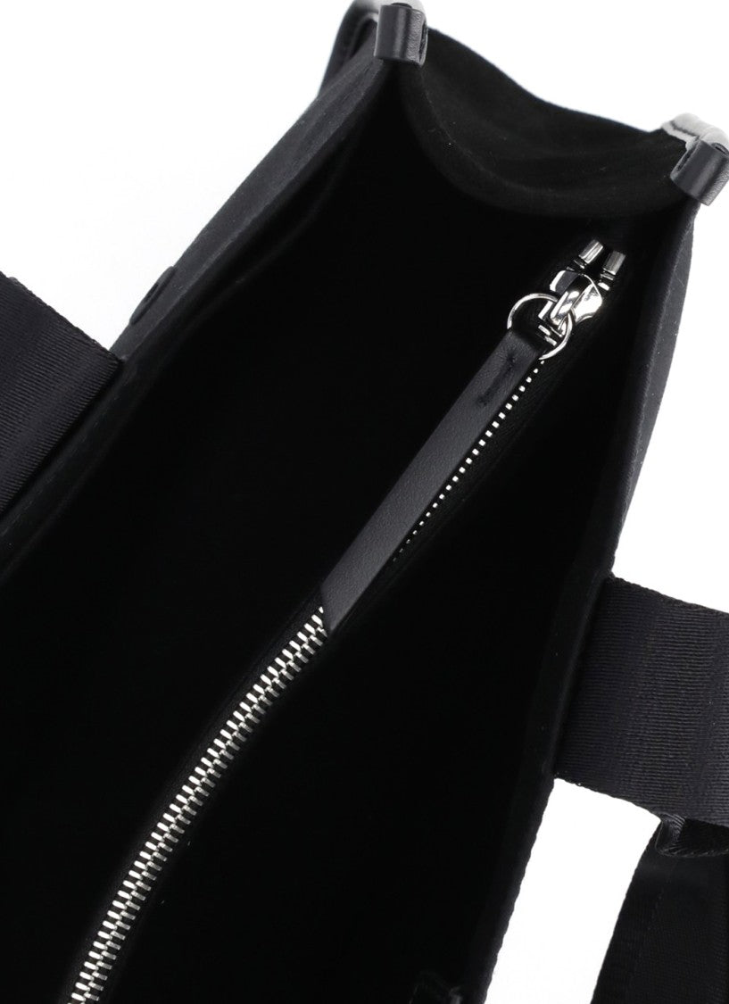 Maison Margiela Rectangular Black Cabas Shopping Bag With Magnetic Closure