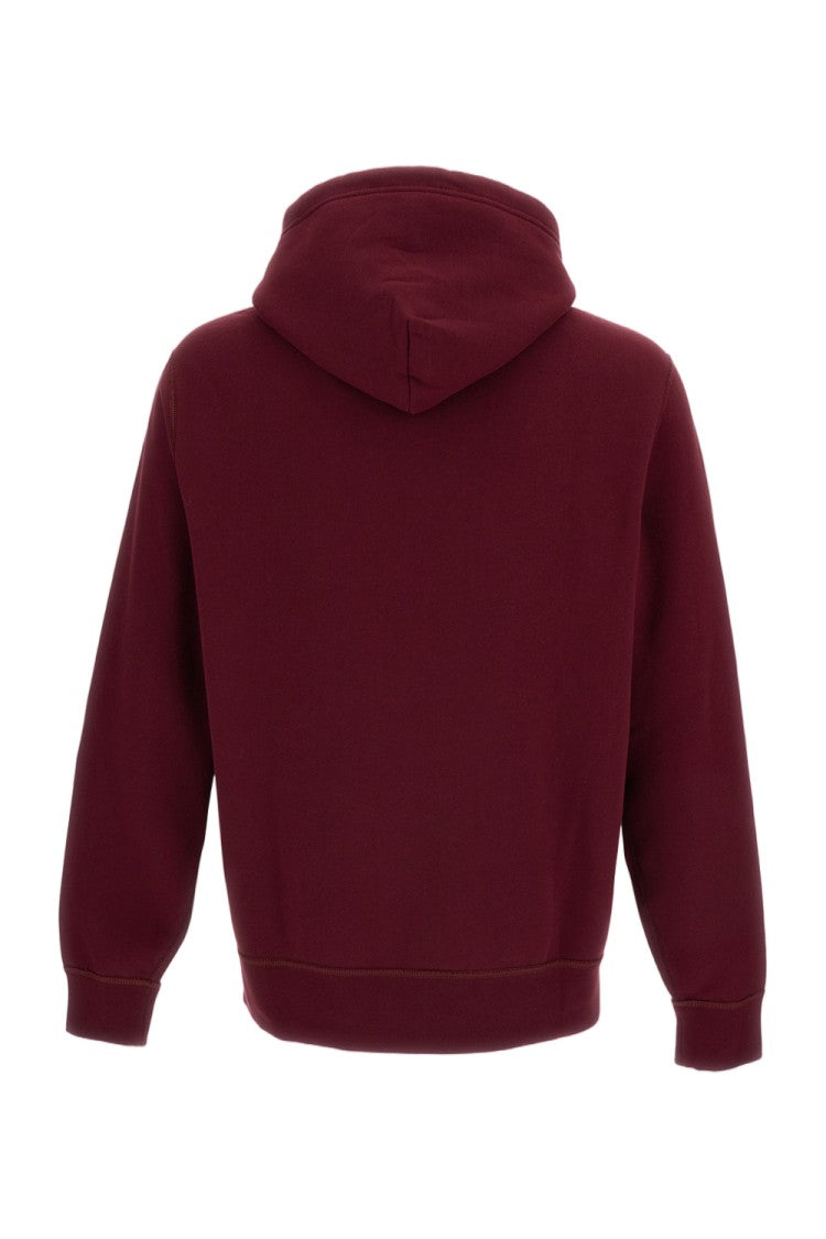 Polo Ralph Lauren Soft Cotton-Blend Burgundy Hoodie With Adjustable Hood