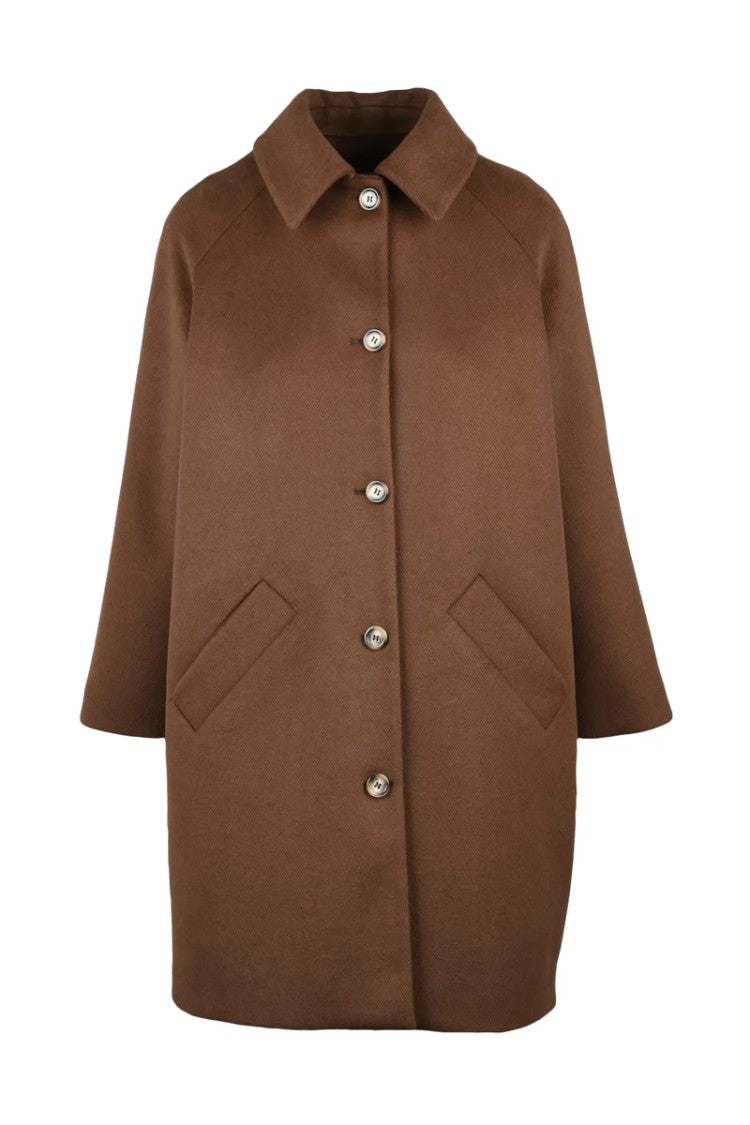 Guttha Warm Brown Raglan Sleeve Guttha Coat