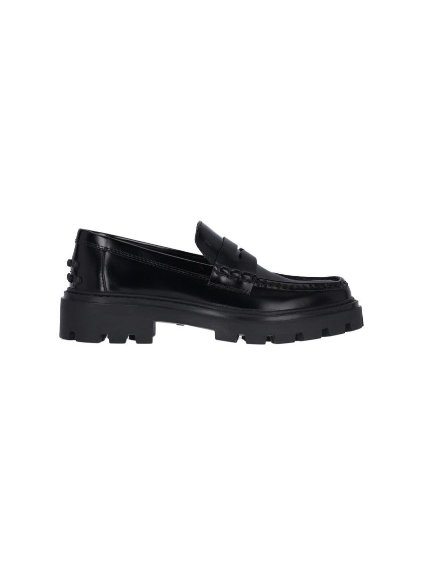 Tod's Leather Moccasins – Black