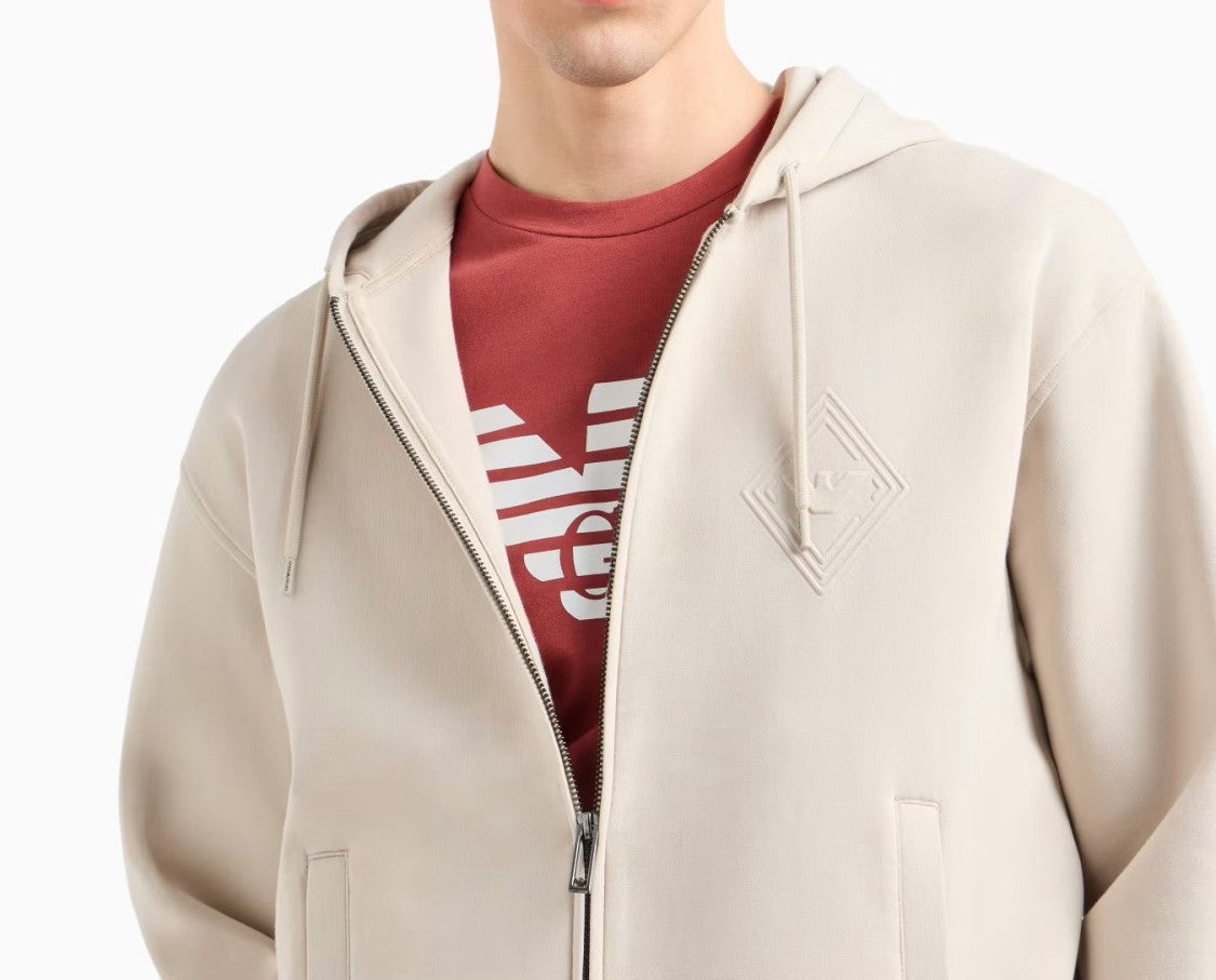 Emporio Armani Zip-Up Sweatshirt With Drawstring Hood