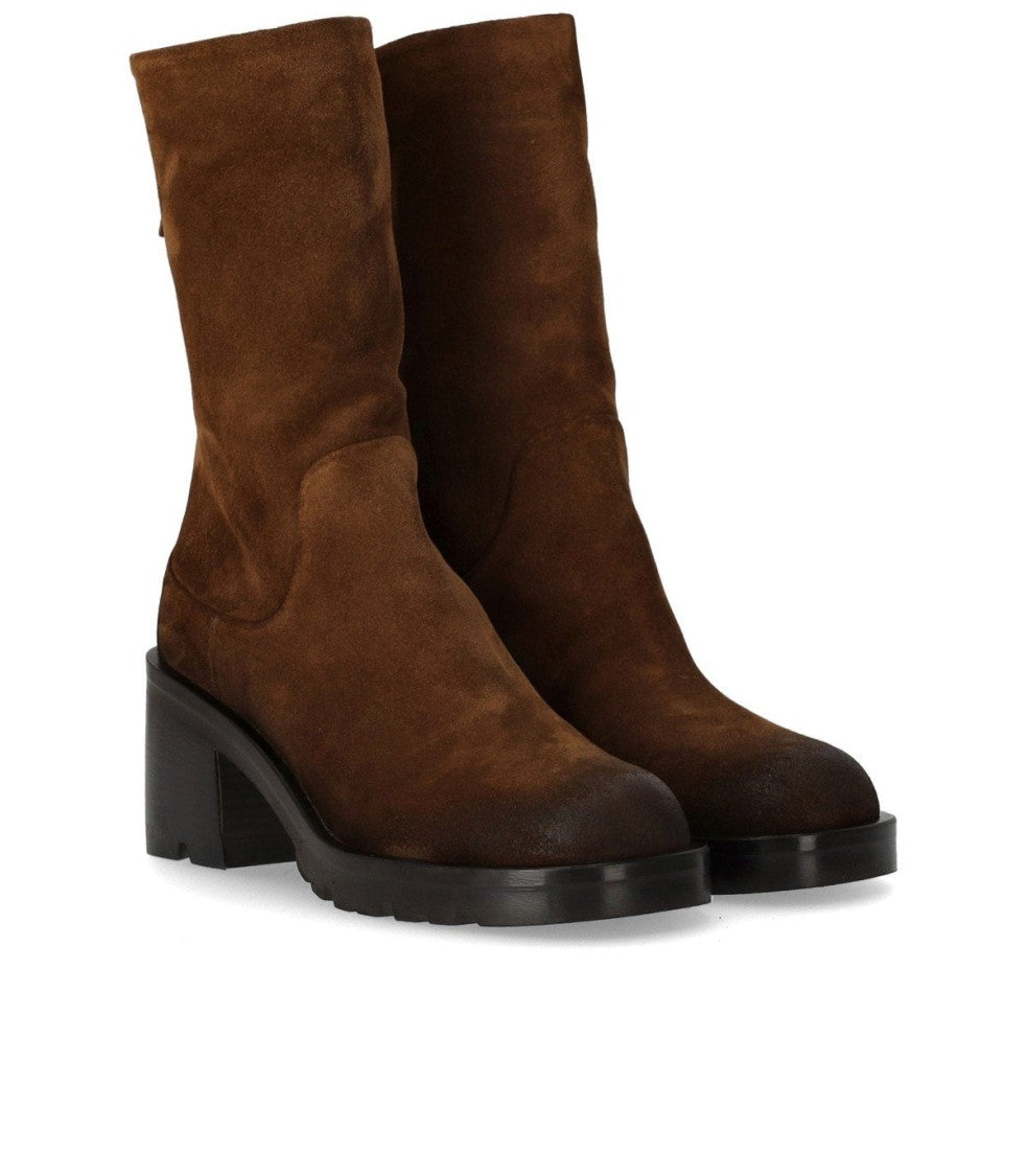 Strategia Life Brown Heeled Ankle Boot