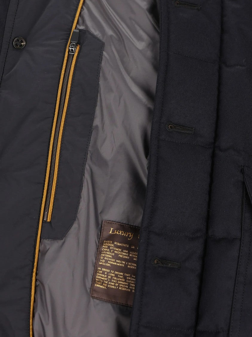 Moorer Quilted Coat With Plush Faux-Fur Trim And Functional Design