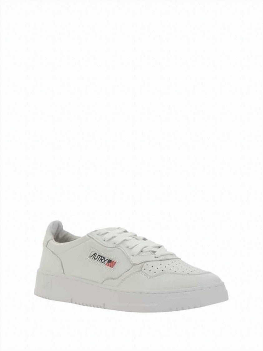 Autry Minimalist Low-Top Sneakers With Perforated Goat Leather Upper