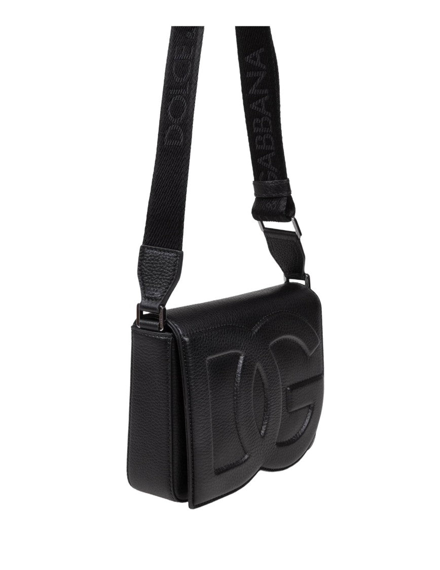 Dolce & Gabbana Black Deer Leather Shoulder Bag