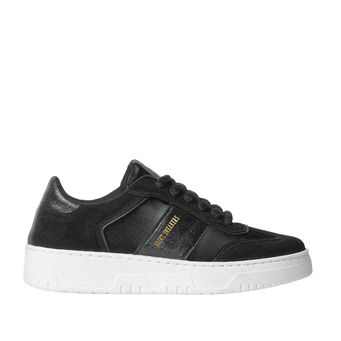Saint Sneakers Black Suede And Leather Sneakers
