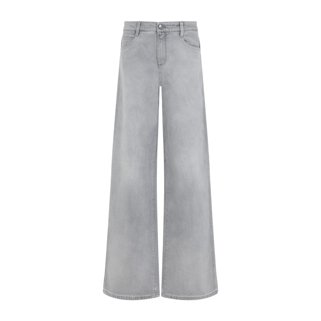 Ermanno Scervino Baggy Grey Cotton Jeans