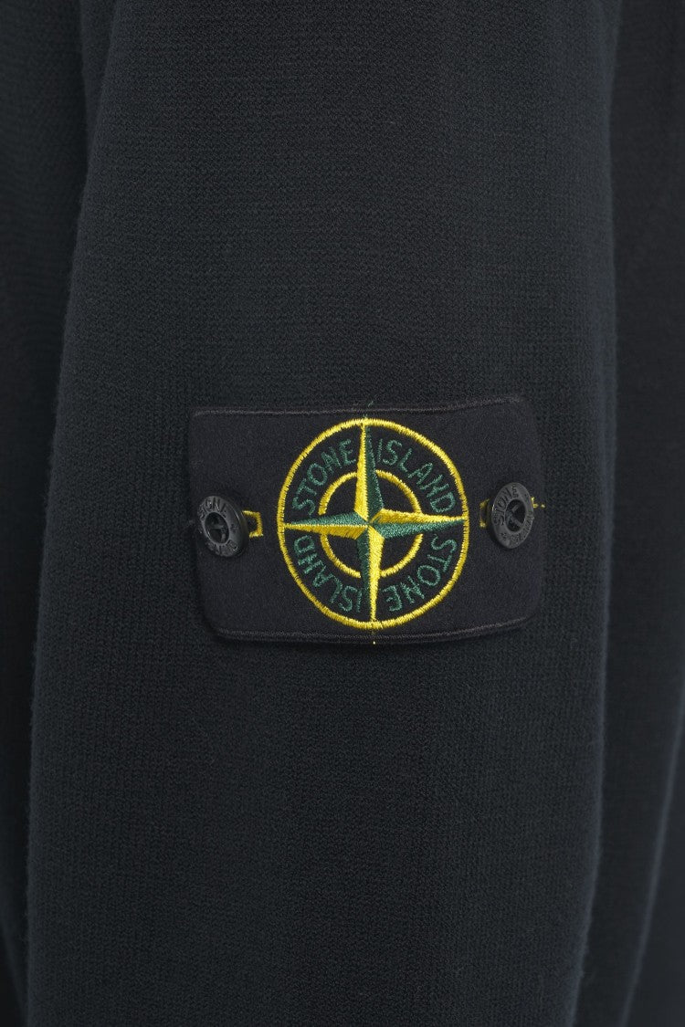 Stone Island Iconic Logo-Embellished Crew Neck Sweater