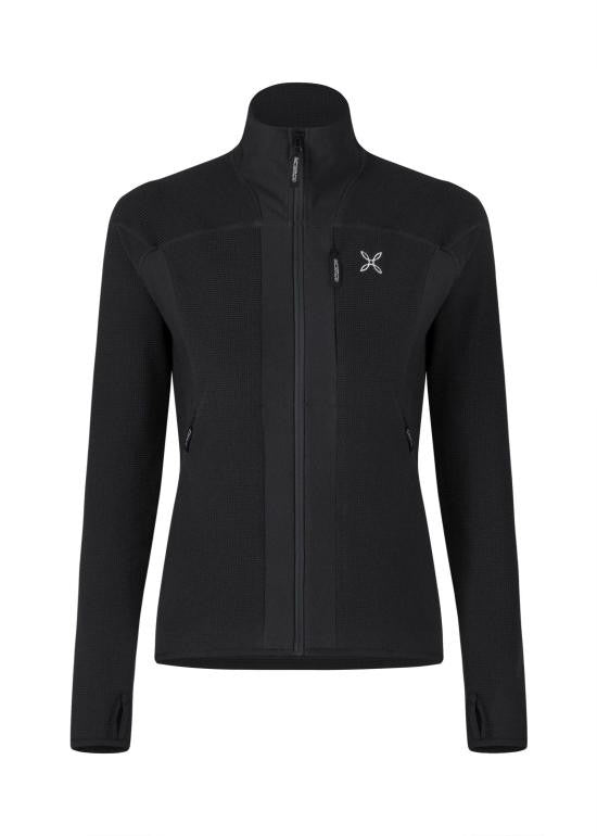 Montura Fitted Black Jacket With High Collar And Zippered Pockets