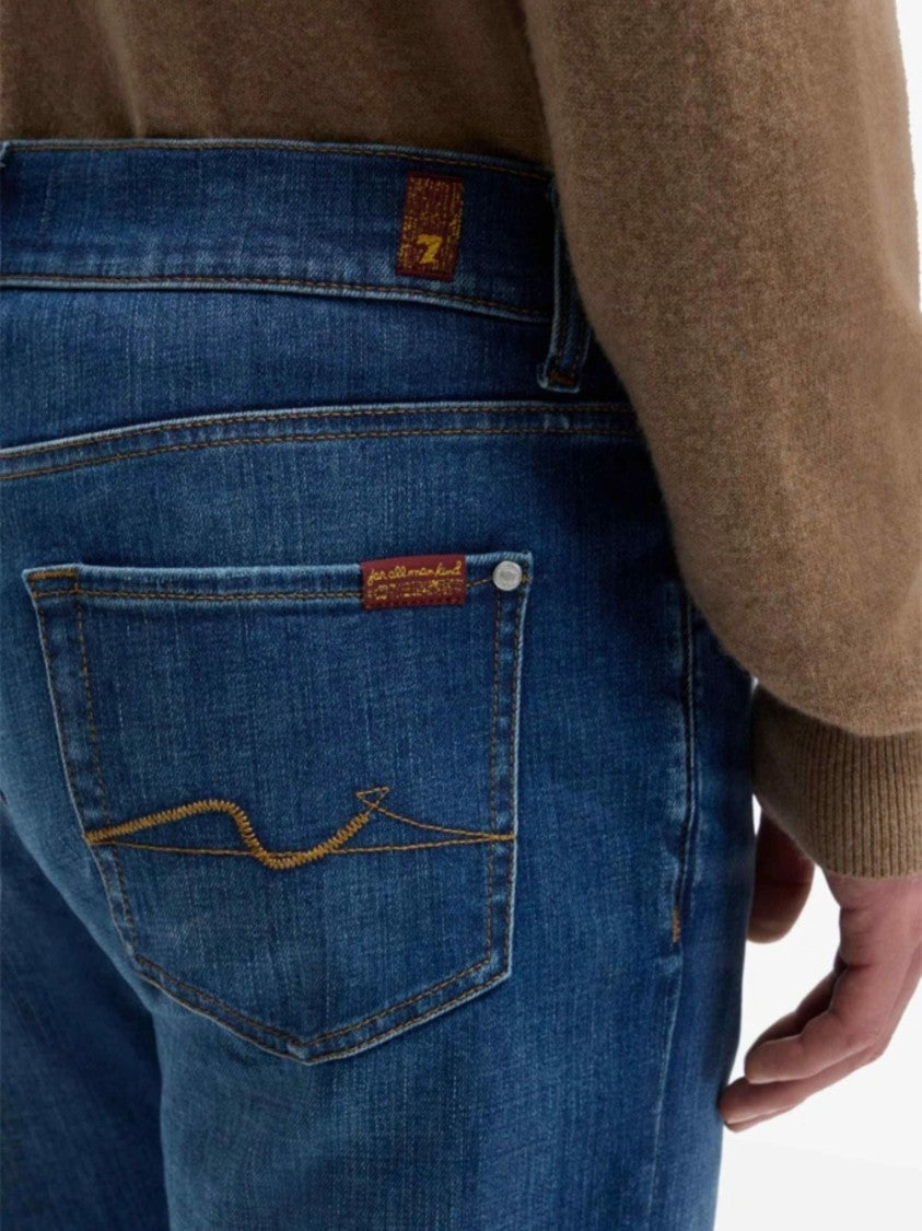 7 For All Mankind Slimmy Tapered Blue Denim Jeans
