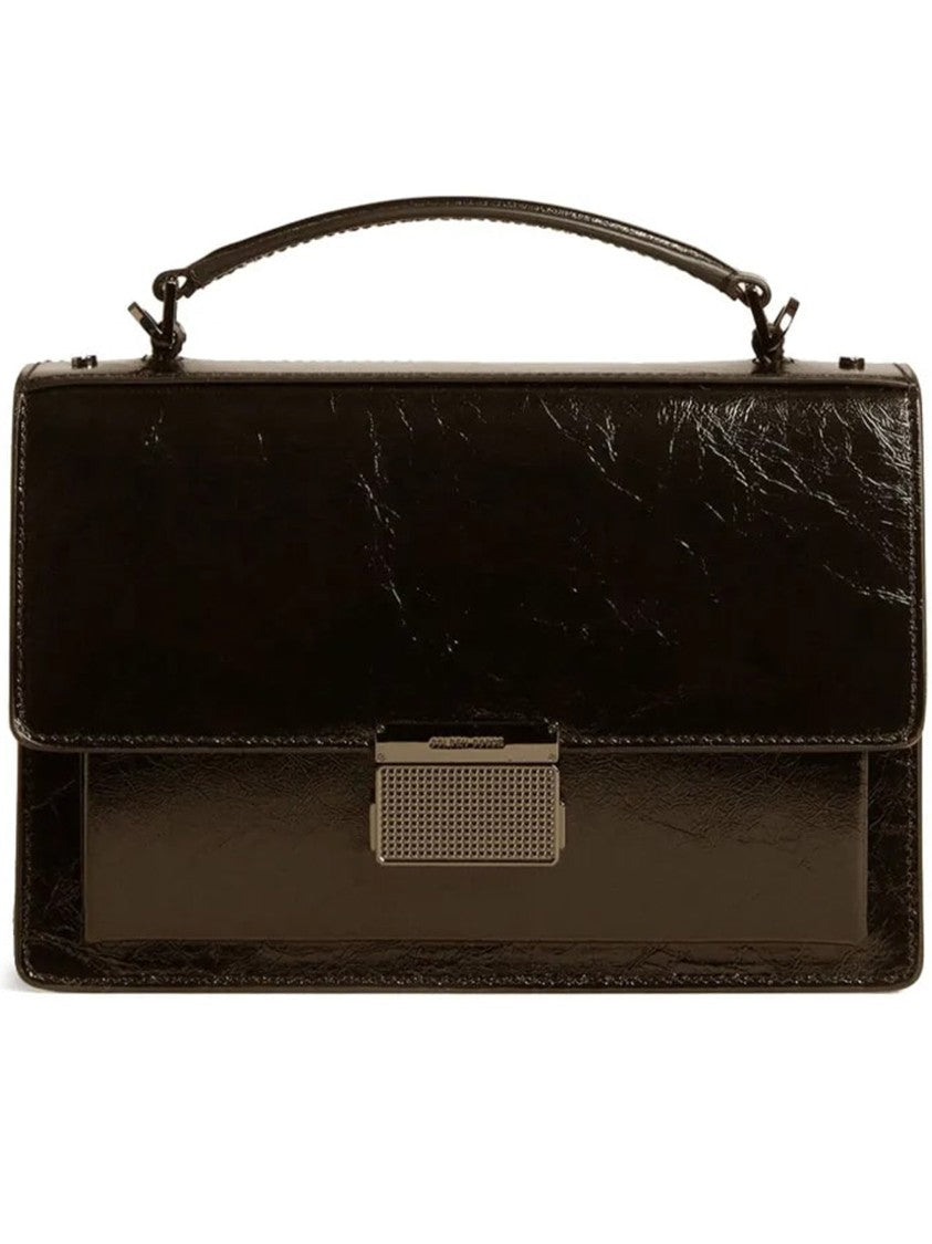 Golden Goose Venezia Bag Glossy Black Calf Handbag