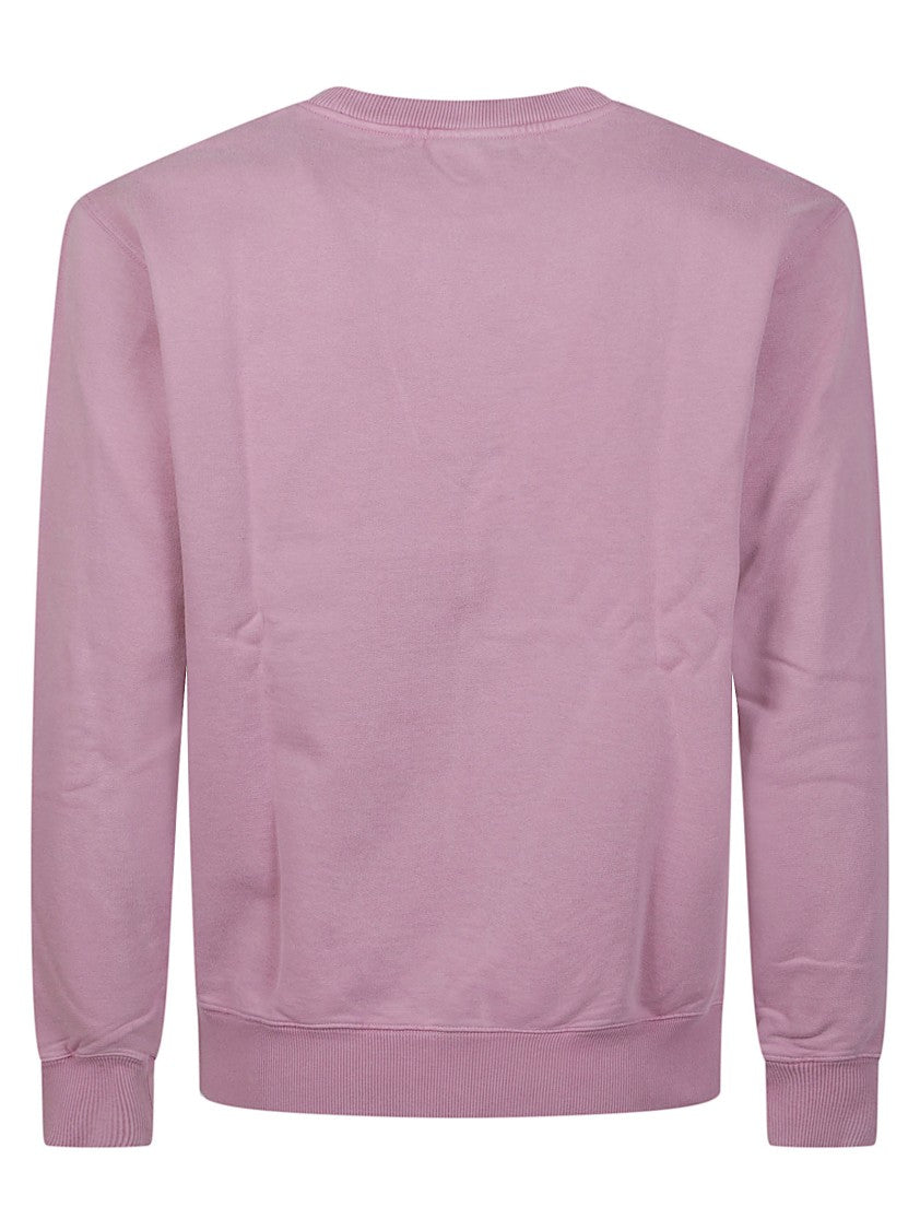 Drôle De Monsieur Slogan Embellished Pink Cotton Sweatshirt