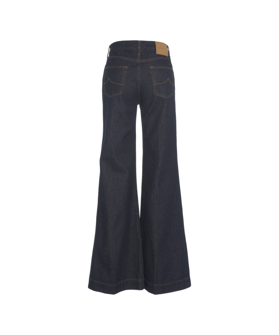 Jacob Cohen High-Waisted Wide-Leg Jeans With Five-Pocket Design