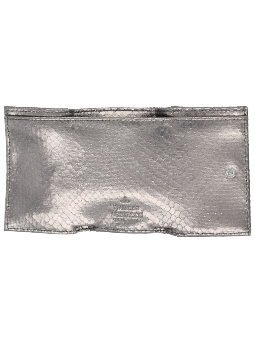 Vivienne Westwood Silver Envelope Metallic Portfolio Wallet