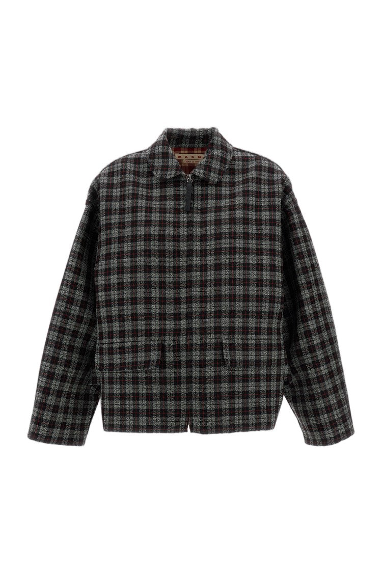 Marni Multicolored Check Wool Jacket