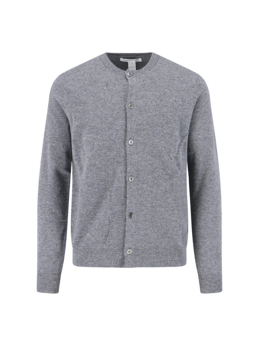 Comme Des Garçons Wool Crewneck Cardigan – Grey